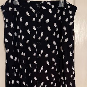 Hot Topic Thorn & Fable Ghost Button Down Black Stretch Maxi Skirt Plus Size 1